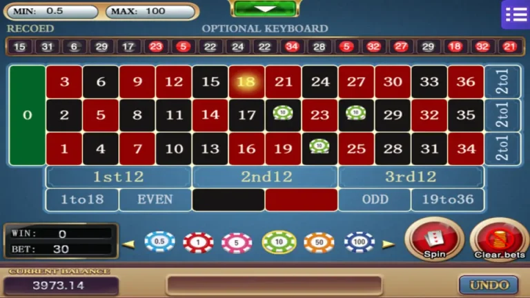MEGA888 Roulette straight up bet