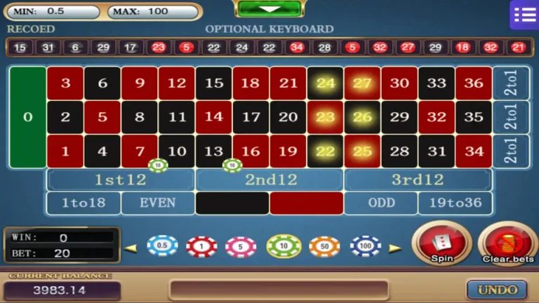 MEGA888 Roulette six line bet