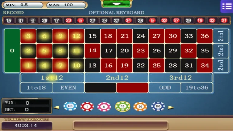 MEGA888 Roulette dozens bet